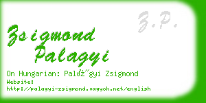 zsigmond palagyi business card